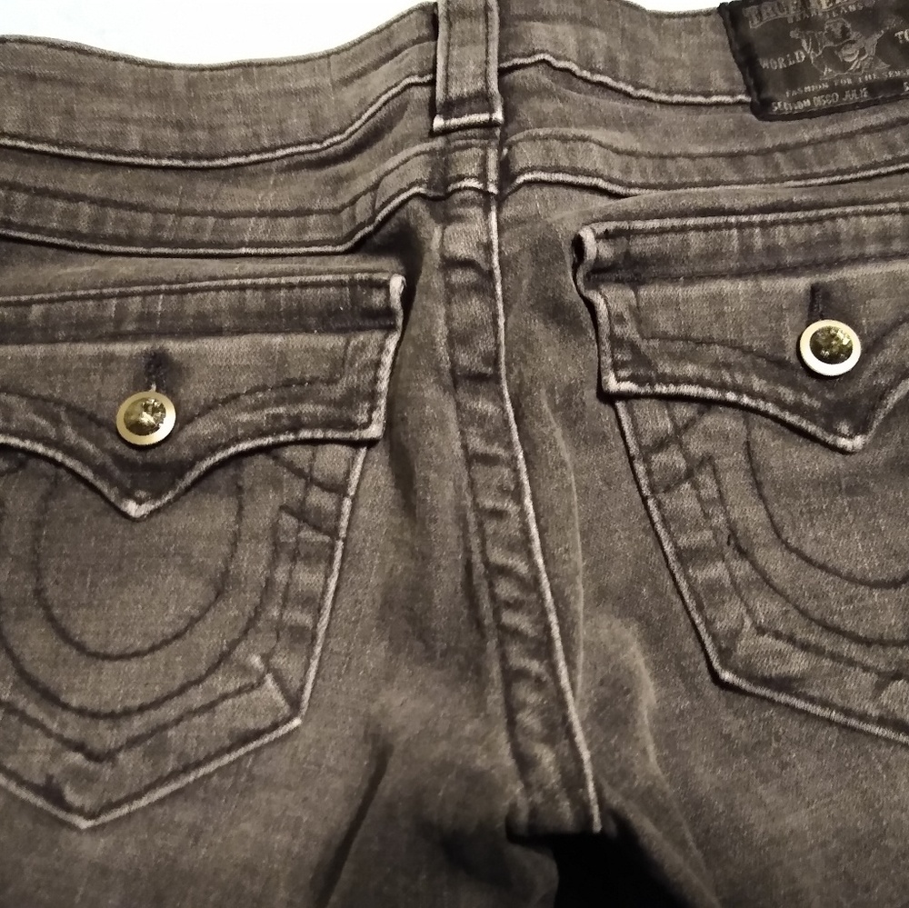 True Religion Black Straight leg jean